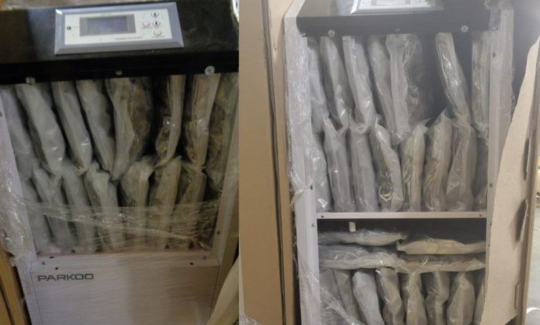 United States Customs and Border Protection officers in Cincinnati confiscated several hundred pounds of marijuana over the weekend