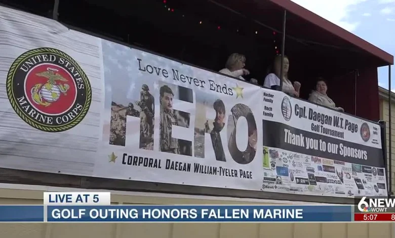 Omaha marine that died a year ago at the Kabul International Airport in Afghanistan was honored Saturday, 144 golfers showed respect