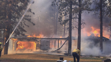 Large fires in Northern California results with thousands of residents evacuated and several homes completely destroyed