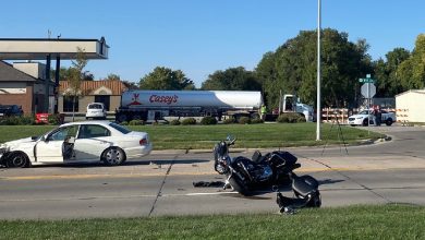 Lincoln man has died after crashing motorcycle in a car at Northwest 19th St and West “O” St Saturday afternoon