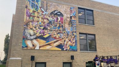 A nationally recognized artist from Omaha collaborated with a number of students and created a mural in Omaha elementary school